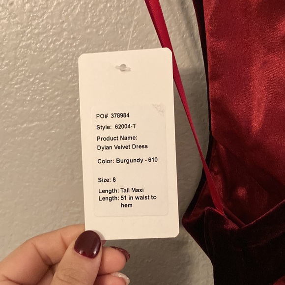 Revelry Bridesmaid Dress, NWT, burgundy, size 8 - Picture 6 of 14